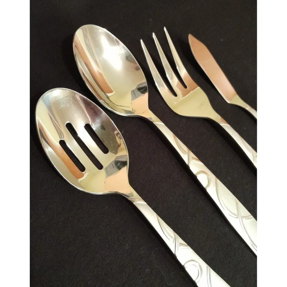 Cambridge Conquest Sand  Serving Spoons Fork Butter Knife Stainless Steel 11-21